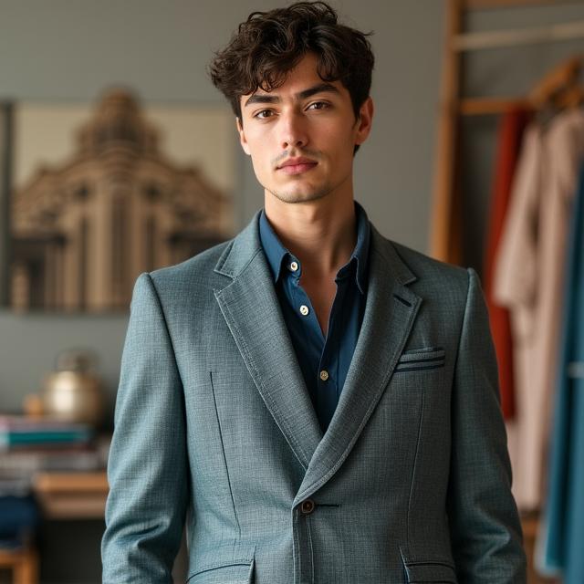 Founder Daniy Moschetto inspecting Art Deco patterns