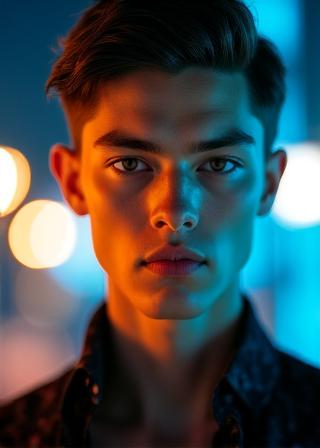 Close up of model in silk separte