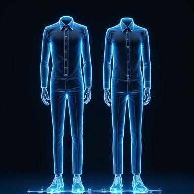 Visual comparison of standard vs tall trouser construction showing adjusted rise and knee placement.